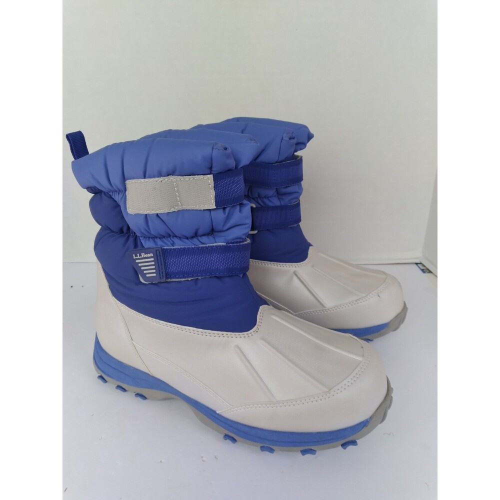 Insulated Winter Snow Boots Blue & Gray Waterproof Cold Weather Outdoor Footwear